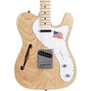 SX Ash Series ASH3TNA Thinline Tele Style Electric Guitar in Natural Ash