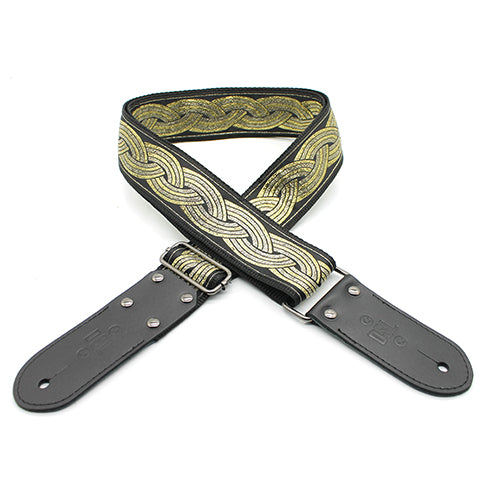 DSL Guitar Strap Jacquard Weaving PLAT-GOLD Strap JAC20-PLAT-GOLD