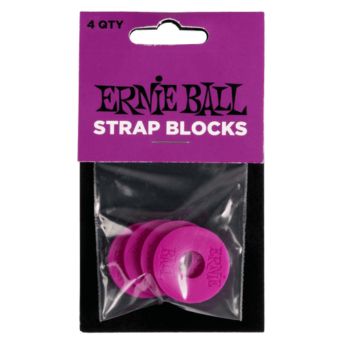 Ernie Ball Strap Blocks - Purple - 4 pack