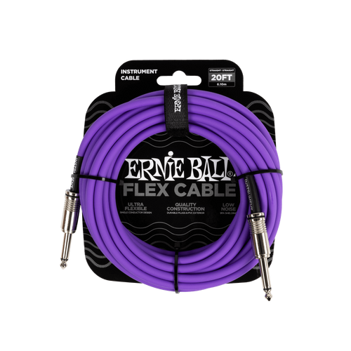 Ernie Ball Flex Instrument Cable 20ft – Purple