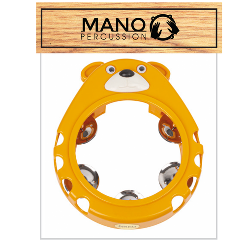 Mano Percussion Bear Tambourine in Orange