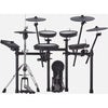 Expanded V-Drums kit with premium sounds, 12-inch mesh-head snare, 12-inch floating hi-hat, 10-inch toms, three slim-profile cymbals including a 14-inch ride, inspiring practice tools, Bluetooth audio, and more.