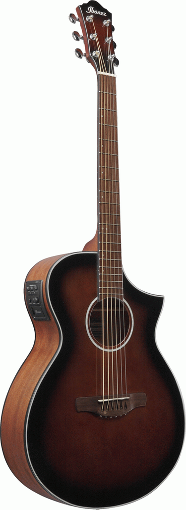 Ibanez Aewc11 Dvs Acoustic Electric Guitar In Dark Violin Sunburst Hig 