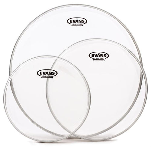 Evans G2 Tompack, Clear, Rock (10 inch, 12 inch, 16 inch), Evans, Haworth Music