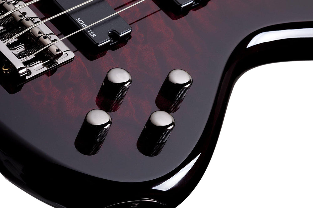 Schecter Stiletto Extreme 4 Electric Bass Guitar In Black Cherry